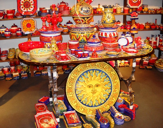 S. Stefano di Camastra, pottery on display 