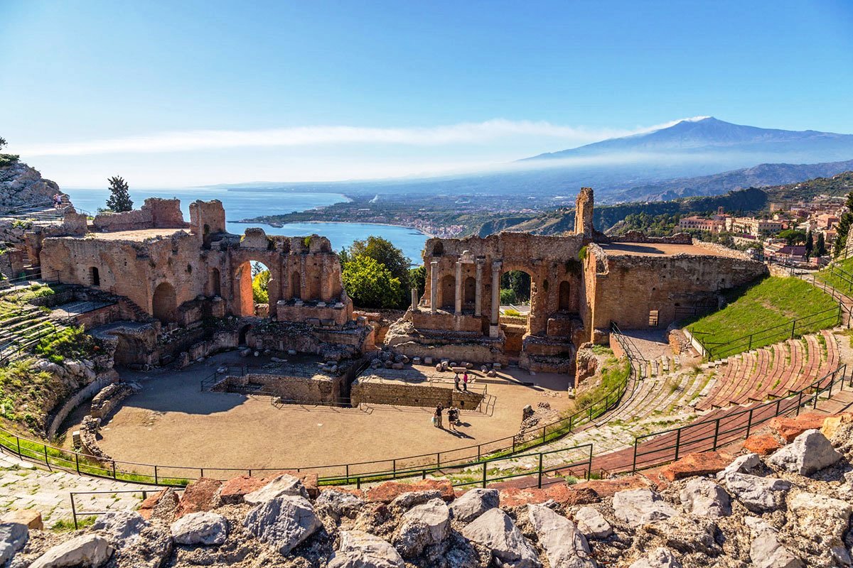 Taormina, The Greek Theater and Etna